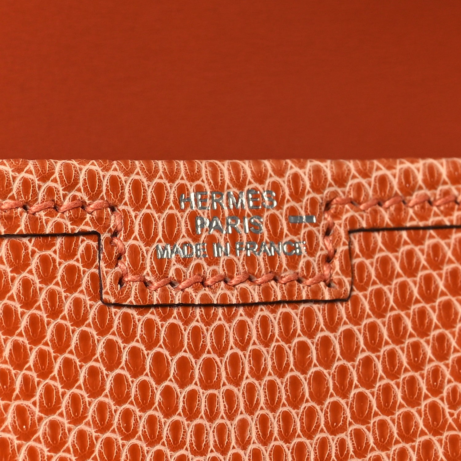Hermes Lizard Mini Jige Elan Clutch Orange 6 of 11
