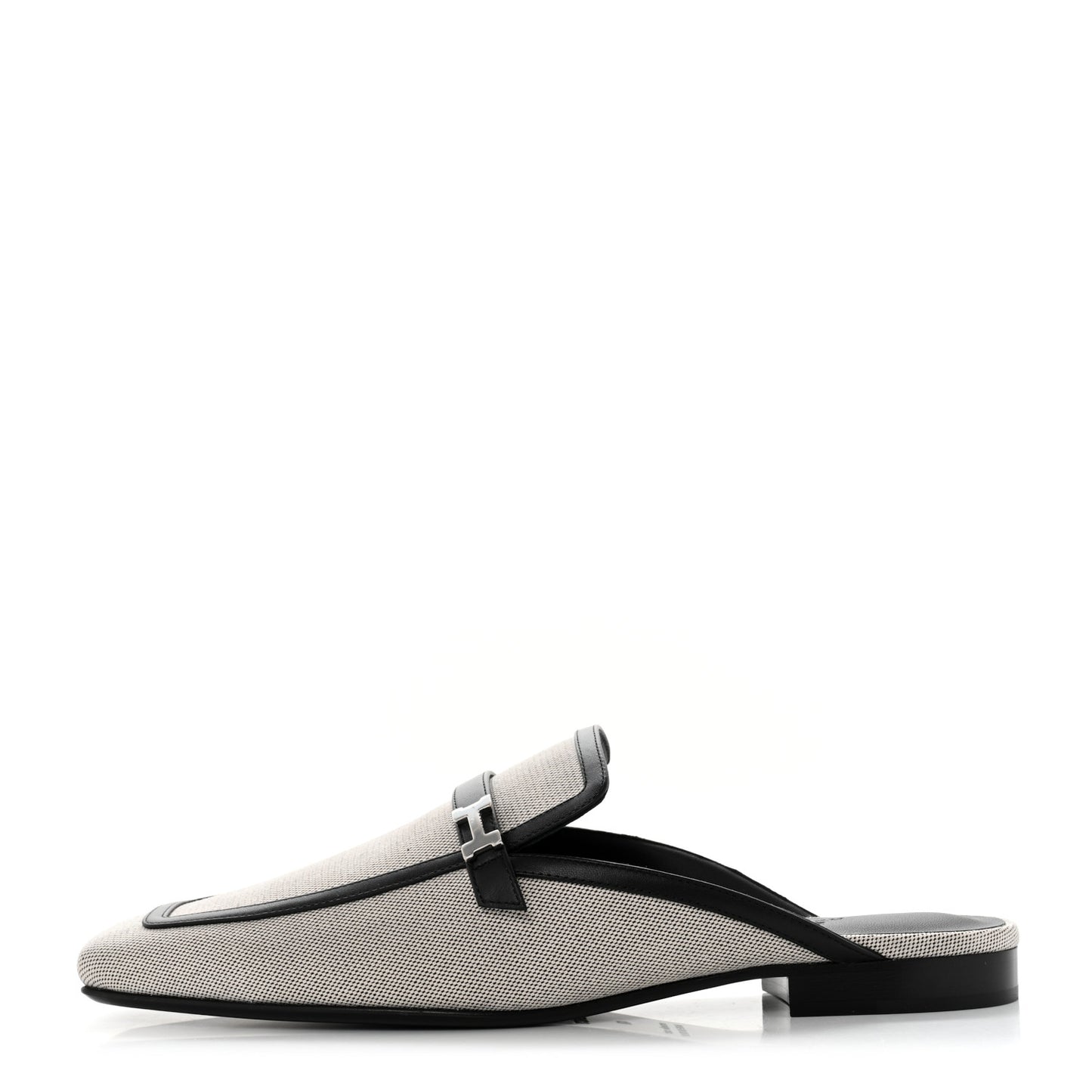Canvas Calfskin Womens Groupie Mules 40 Prunoir Black