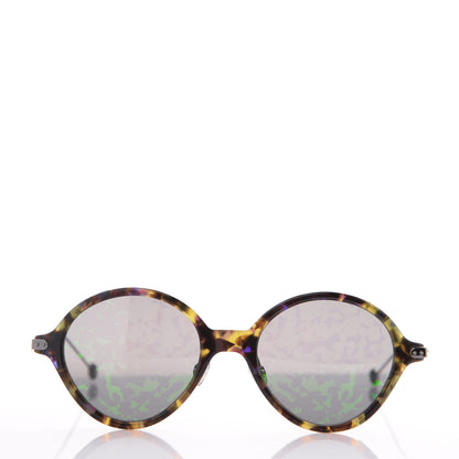 Christian Dior Acetate Leaf Print Umbrage Round Sunglasses Green Foliage 2 of 8