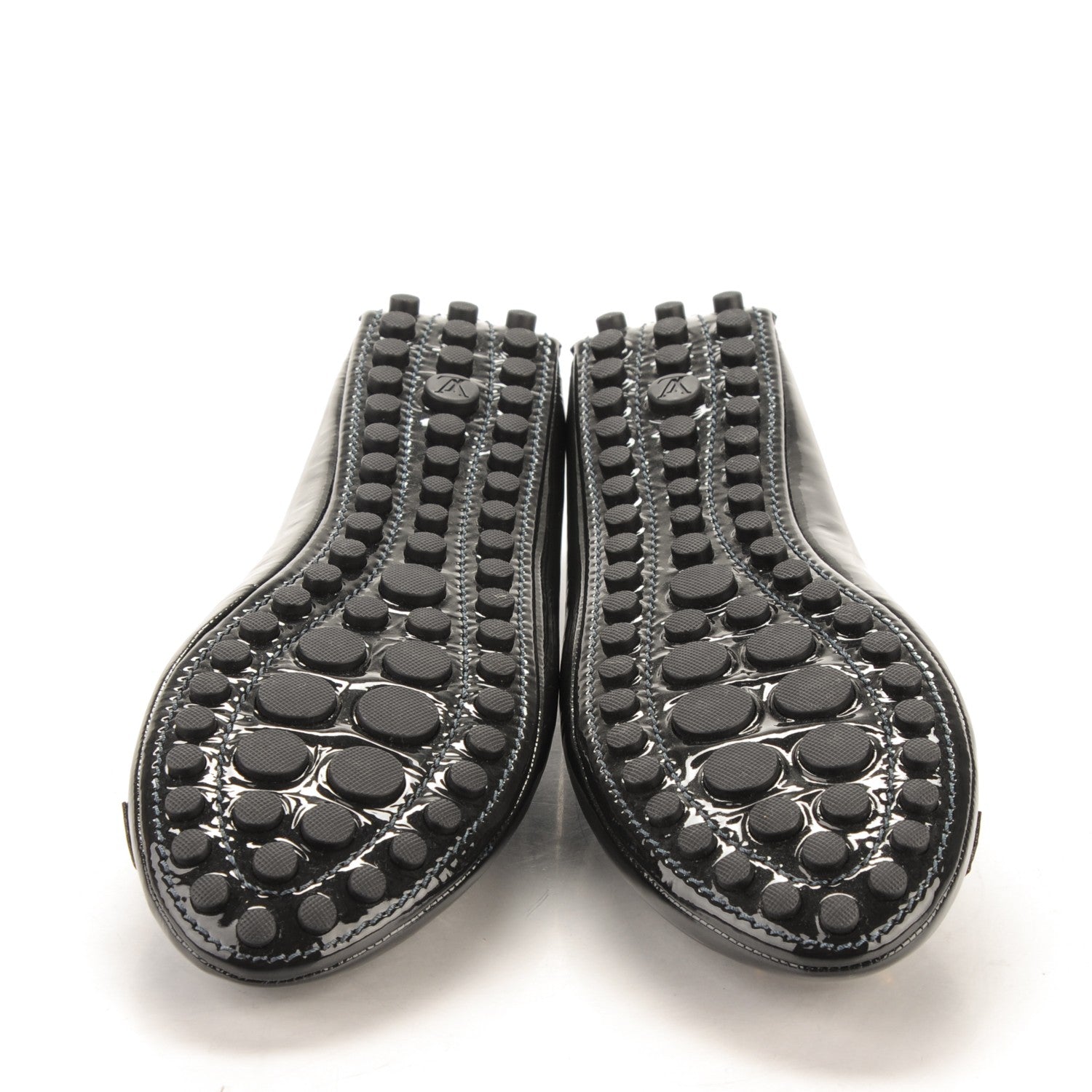 Louis Vuitton Patent Calfskin Oxford Ballerina Flats 42 Navy 5 of 7