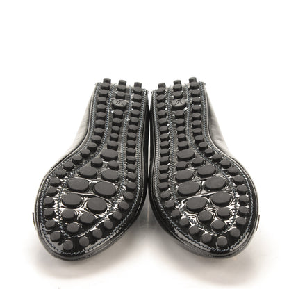 Louis Vuitton Patent Calfskin Oxford Ballerina Flats 42 Navy 5 of 7