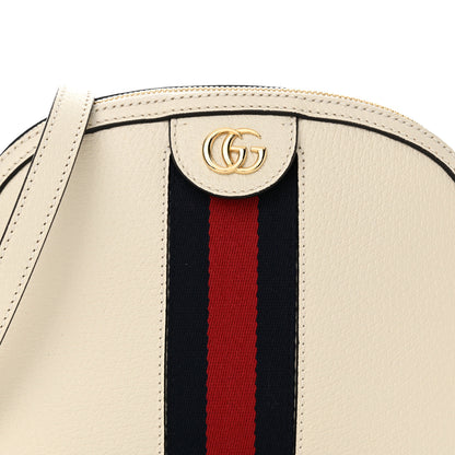 Gucci Textured Dollar Calfskin Web Small Ophidia Dome Shoulder Bag Mystic White 8 of 10