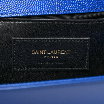 Saint Laurent Grain De Poudre Small Classic Monogram Kate Satchel Royal Blue 6 of 13