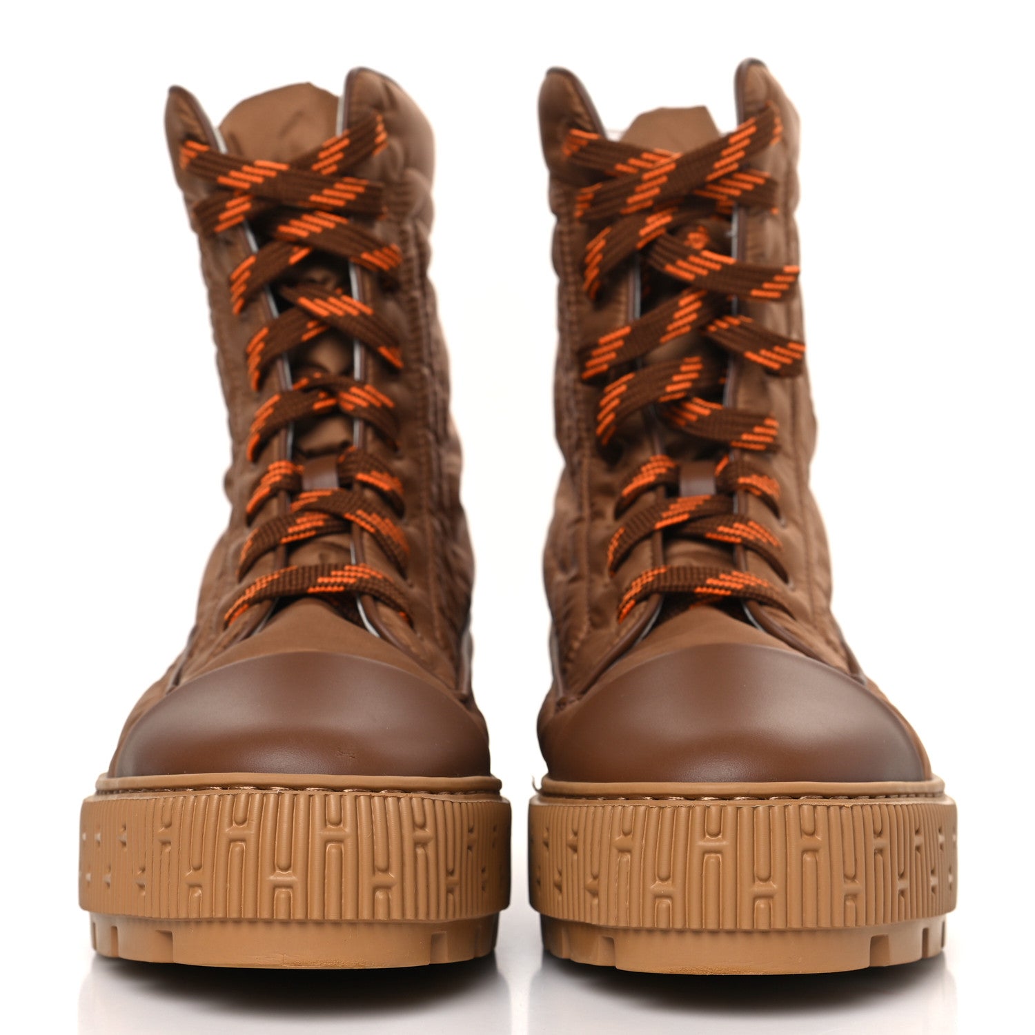 Hermes Calfskin Parachute Fresh Ankle Boots 38 Brun Amourette 2 of 7
