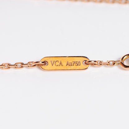 Van Cleef & Arpels 18K Rose Gold Carnelian Sweet Alhambra Bracelet 4 of 6