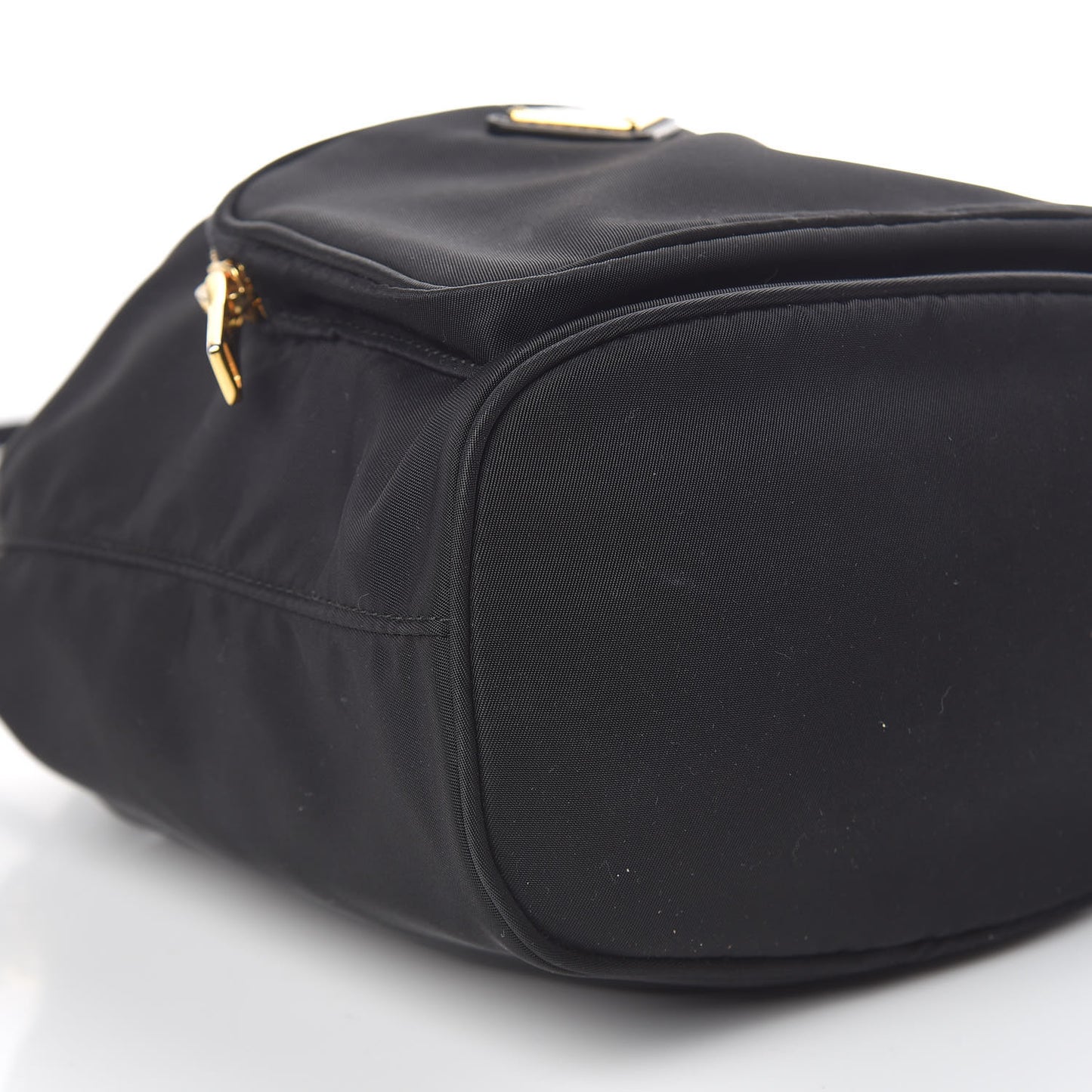 Saffiano Tessuto Nylon Mini Bucket Crossbody Bag Black