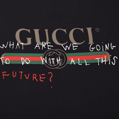 Gucci Silk Coco Capitan Logo Scarf Black 3 of 7