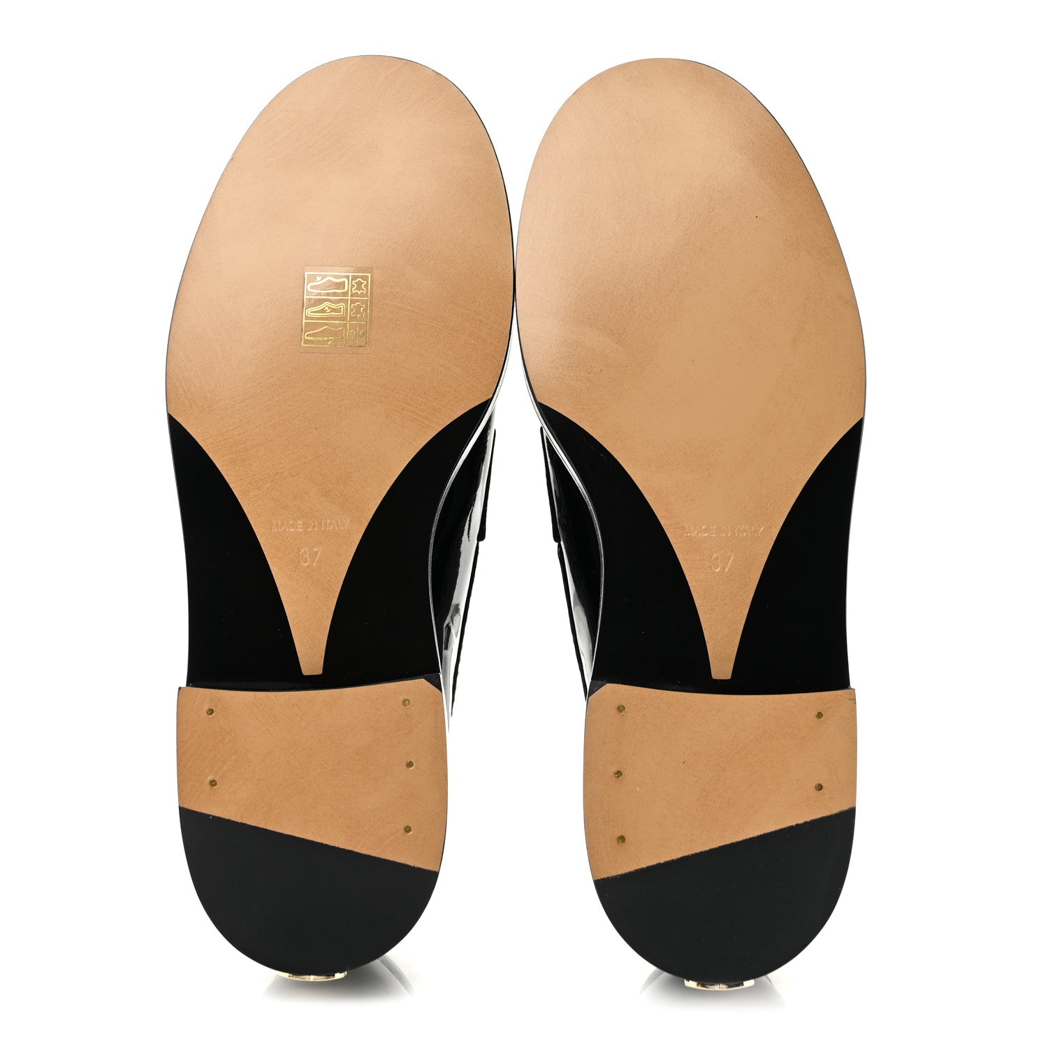 Chanel Patent Calfskin Logo Loafers 37 Black 6 of 10