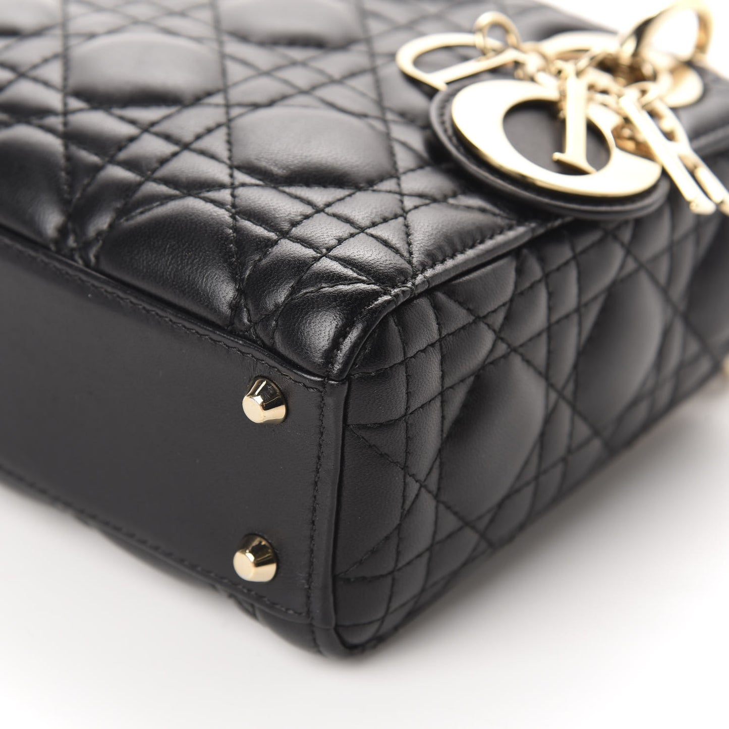 Lambskin Cannage Mini Lady Dior Black