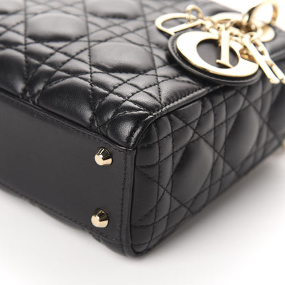 Christian Dior Lambskin Cannage Mini Lady Dior Black 7 of 9