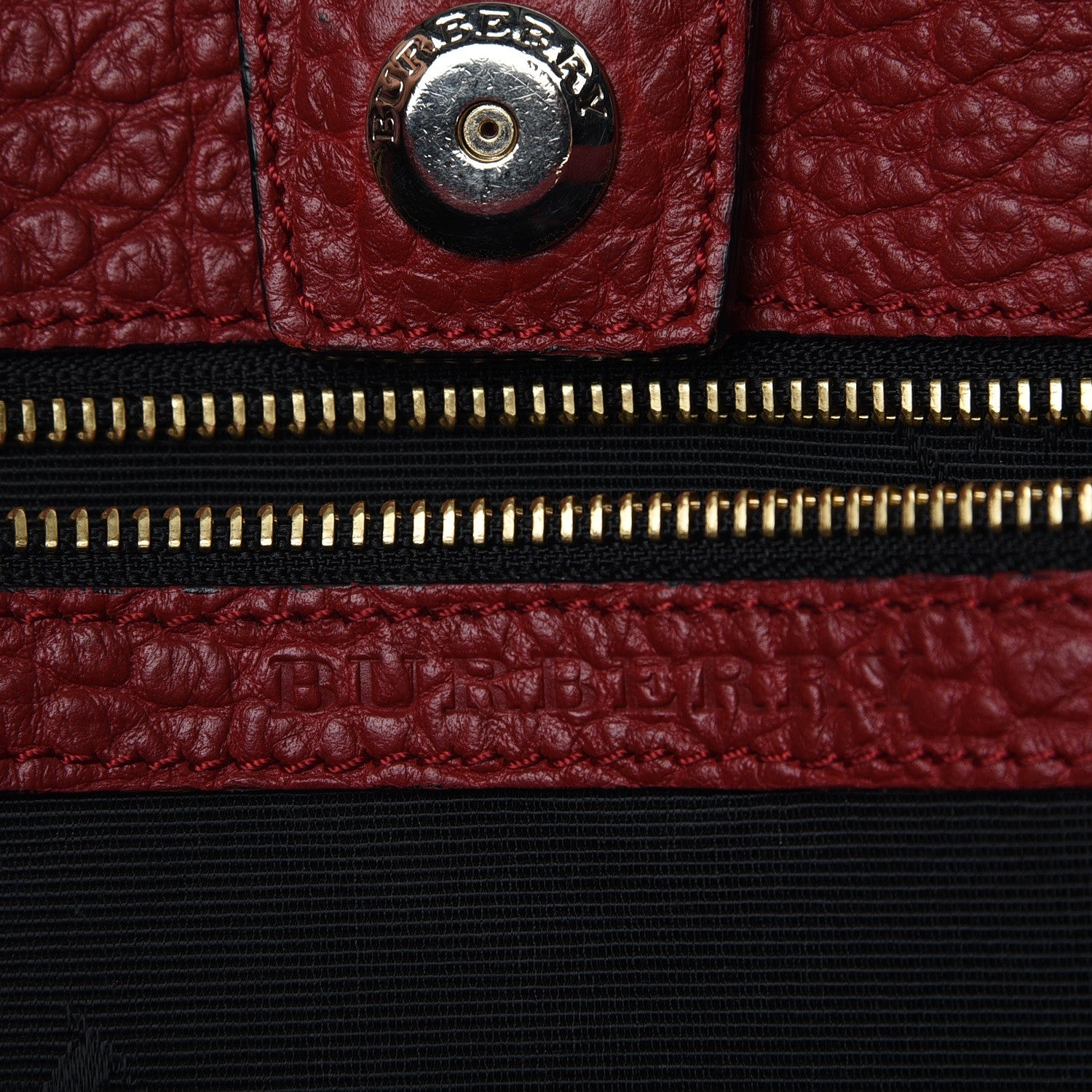 Burberry Heritage Grain Medium Woodbury Tote Military Red 9 of 12