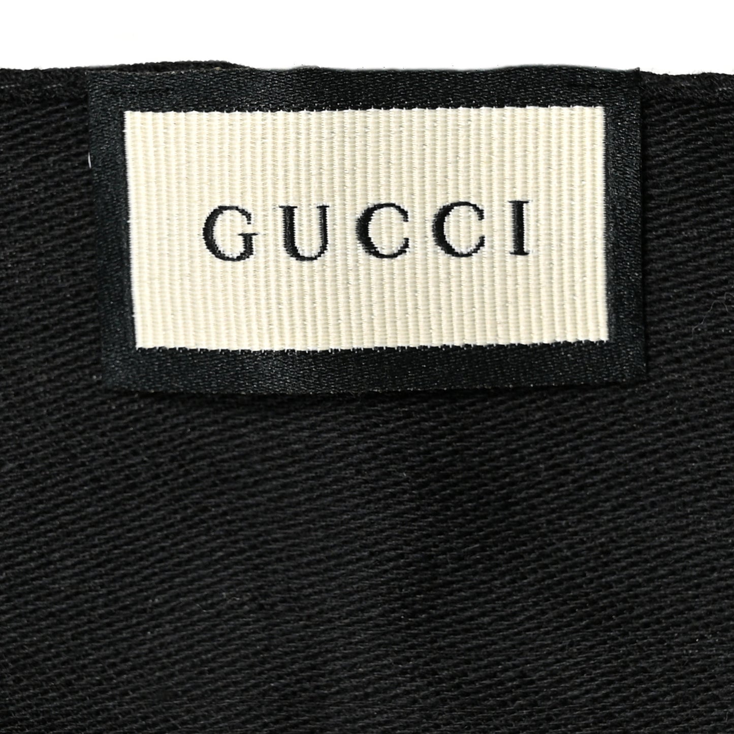 Wool Silk GG Monogram GGNat Scarf Black