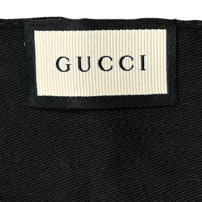 Gucci Wool Silk GG Monogram GGNat Scarf Black 3 of 4
