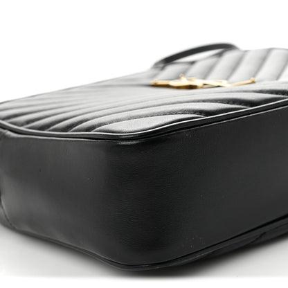 Saint Laurent Calfskin Matelasse Monogram Lou Camera Bag Black 8 of 9