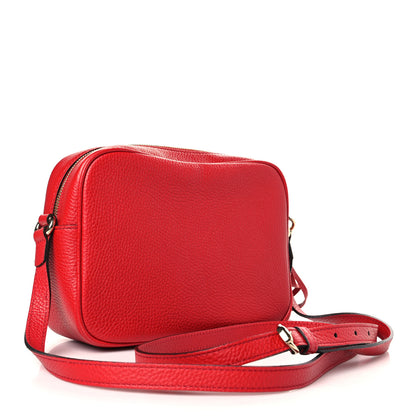 Gucci Pebbled Calfskin Small Soho Disco Bag Vibrant Red 3 of 10