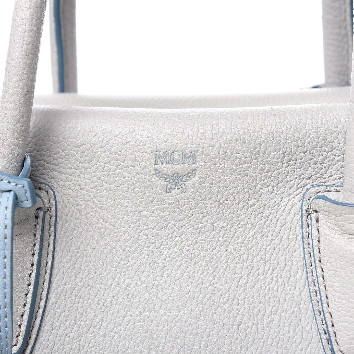 Grained Calfskin Large Milla Tote Whisper Grey