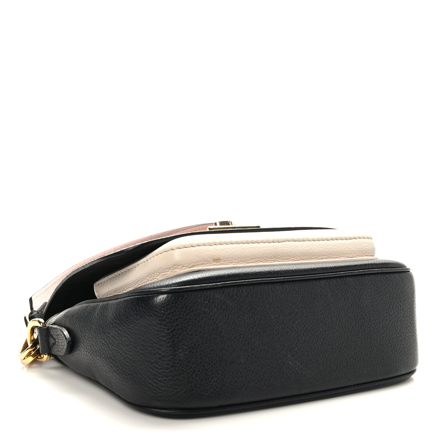 Grained Calfskin Lockme Tender Black