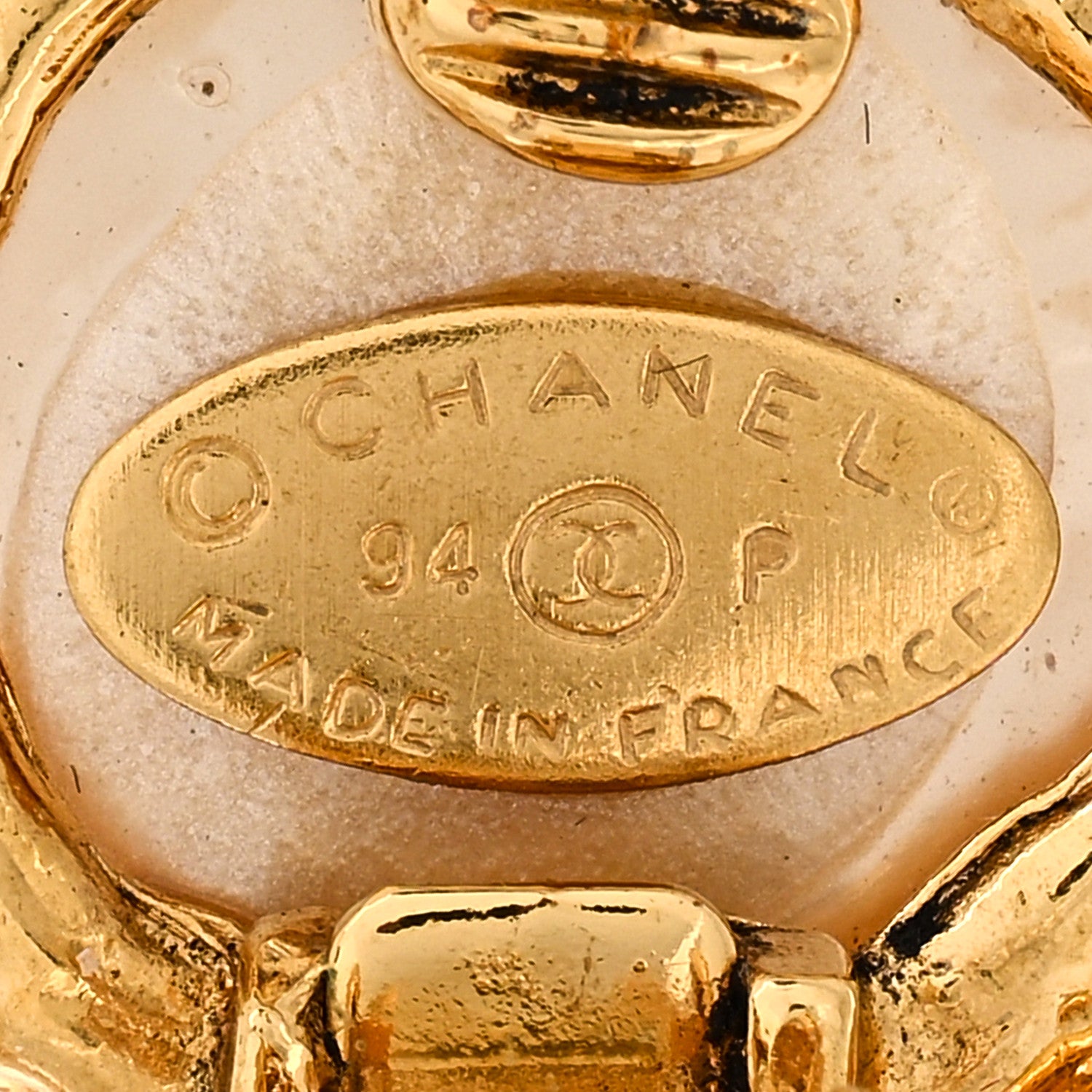 Chanel Pearl CC Dangle Clip On Earrings Gold 4 of 4
