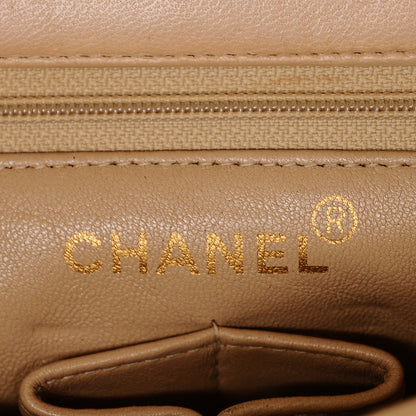 Chanel Lambskin Quilted Small Single Flap Beige 6 of 8