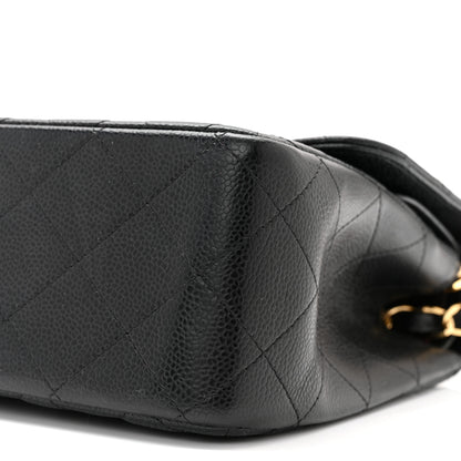 Chanel Caviar Quilted Jumbo Double Flap Black 10 of 11