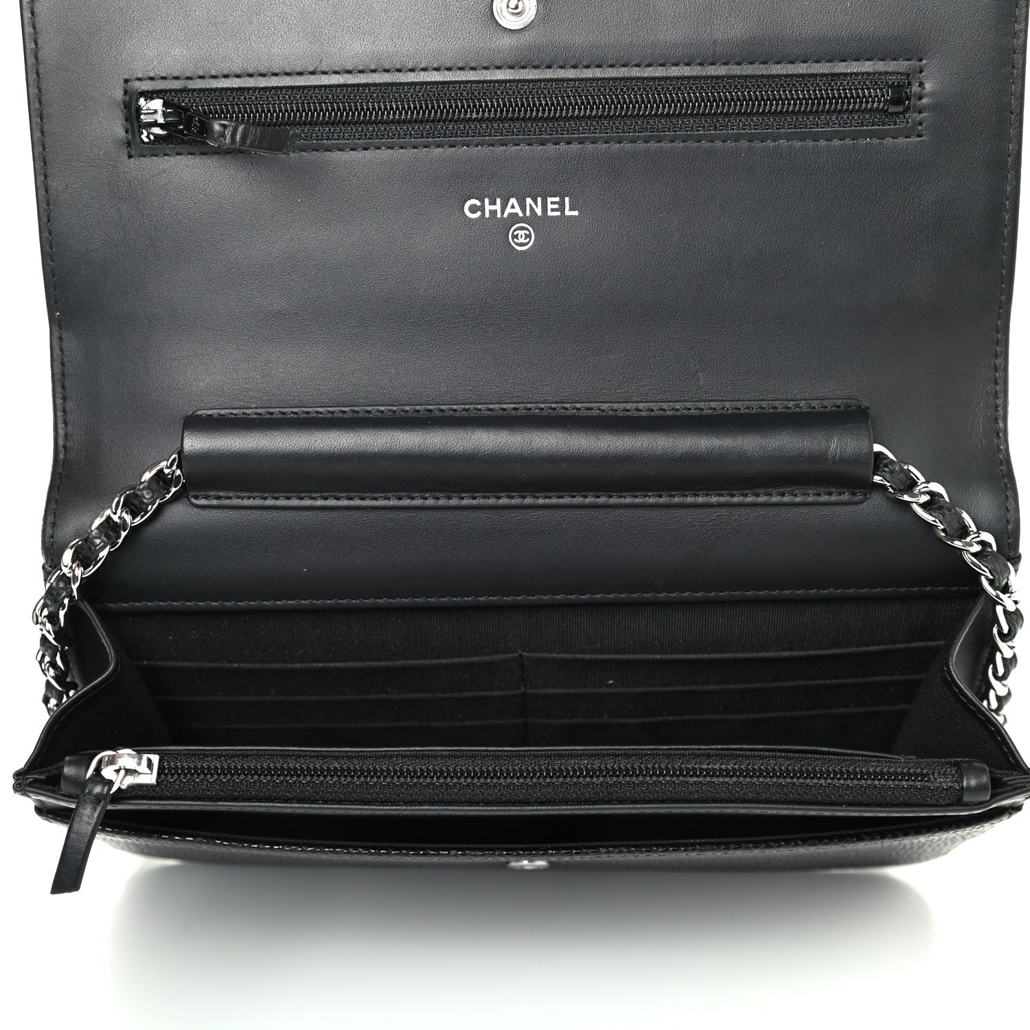 Chanel Caviar Timeless CC Wallet On Chain WOC Black 4 of 4