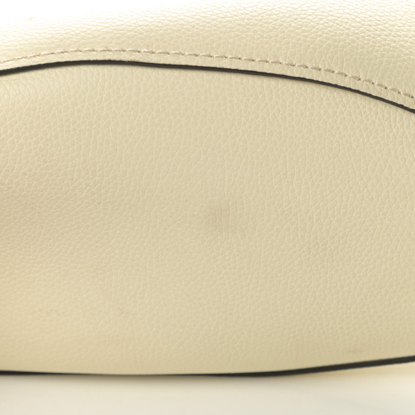 Smooth Grained Calfskin Small Aby Tote White