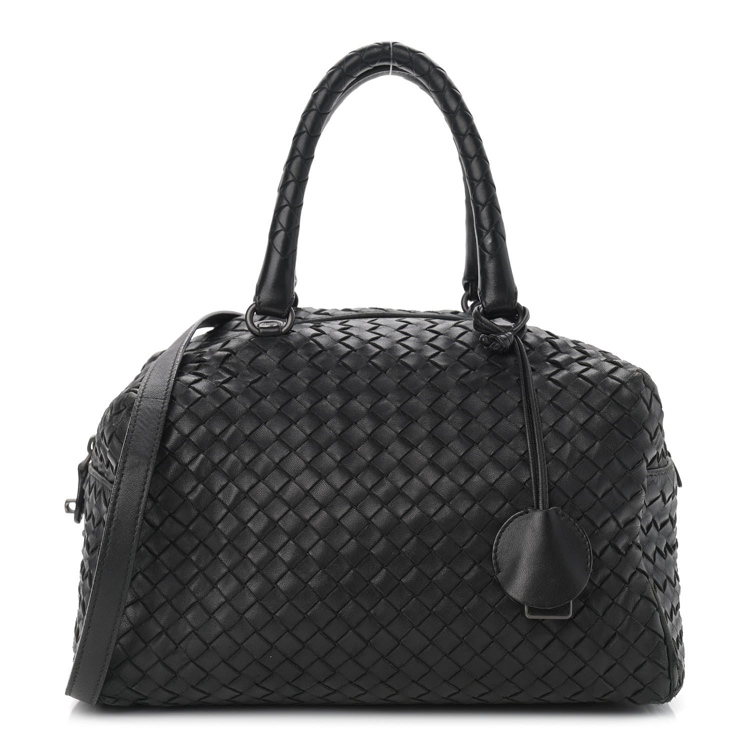 Bottega Veneta Nappa Intrecciato Boston Black 1 of 17