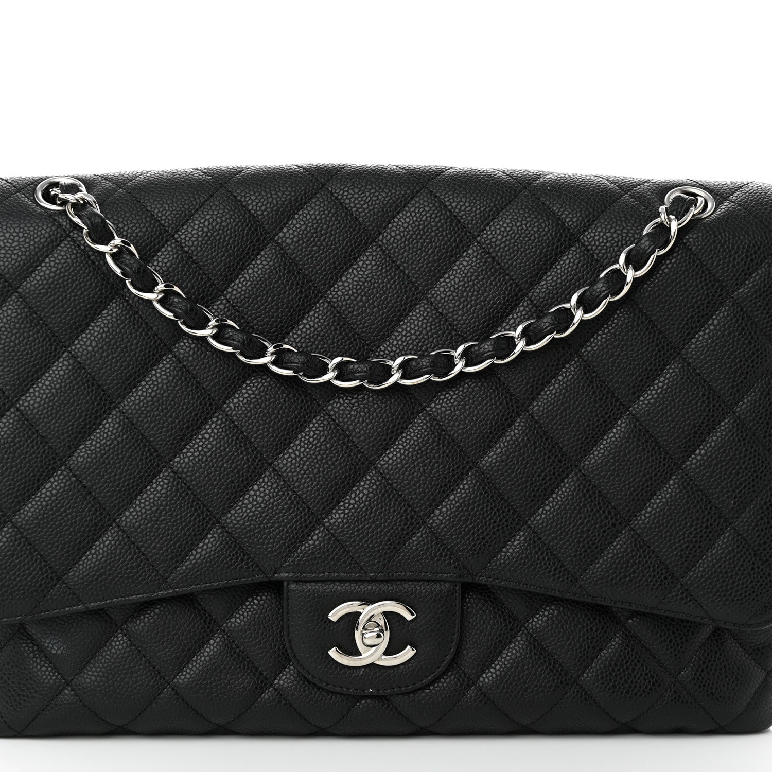 Chanel Caviar Quilted Maxi Single Flap Black 8 of 11
