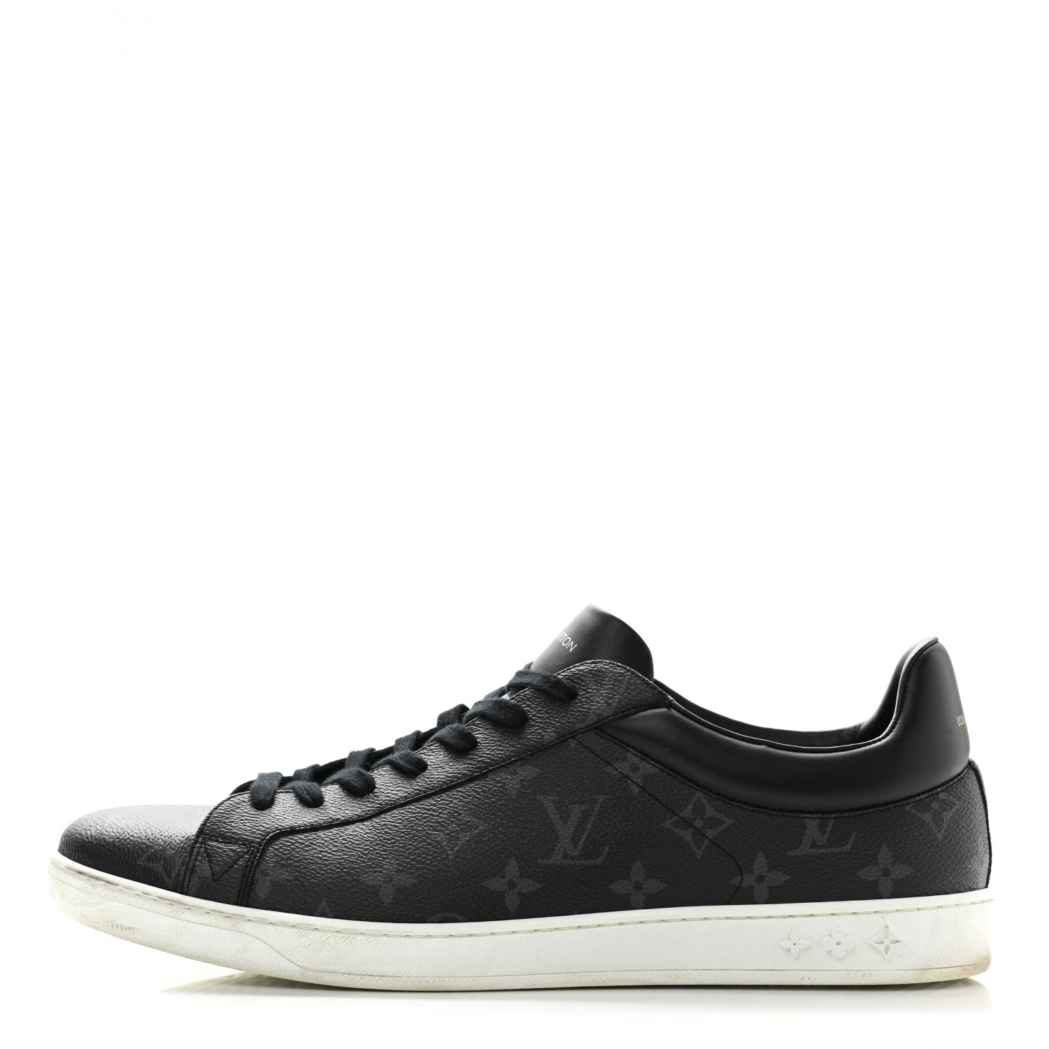 Louis Vuitton Calfskin Monogram Eclipse Luxembourg Sneakers 12 Black 1 of 8