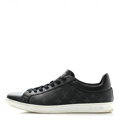 Louis Vuitton Calfskin Monogram Eclipse Luxembourg Sneakers 12 Black 1 of 8