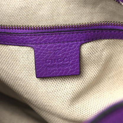 Gucci Pebbled Calfskin Medium Soho Chain Shoulder Bag Shine Purple 6 of 12