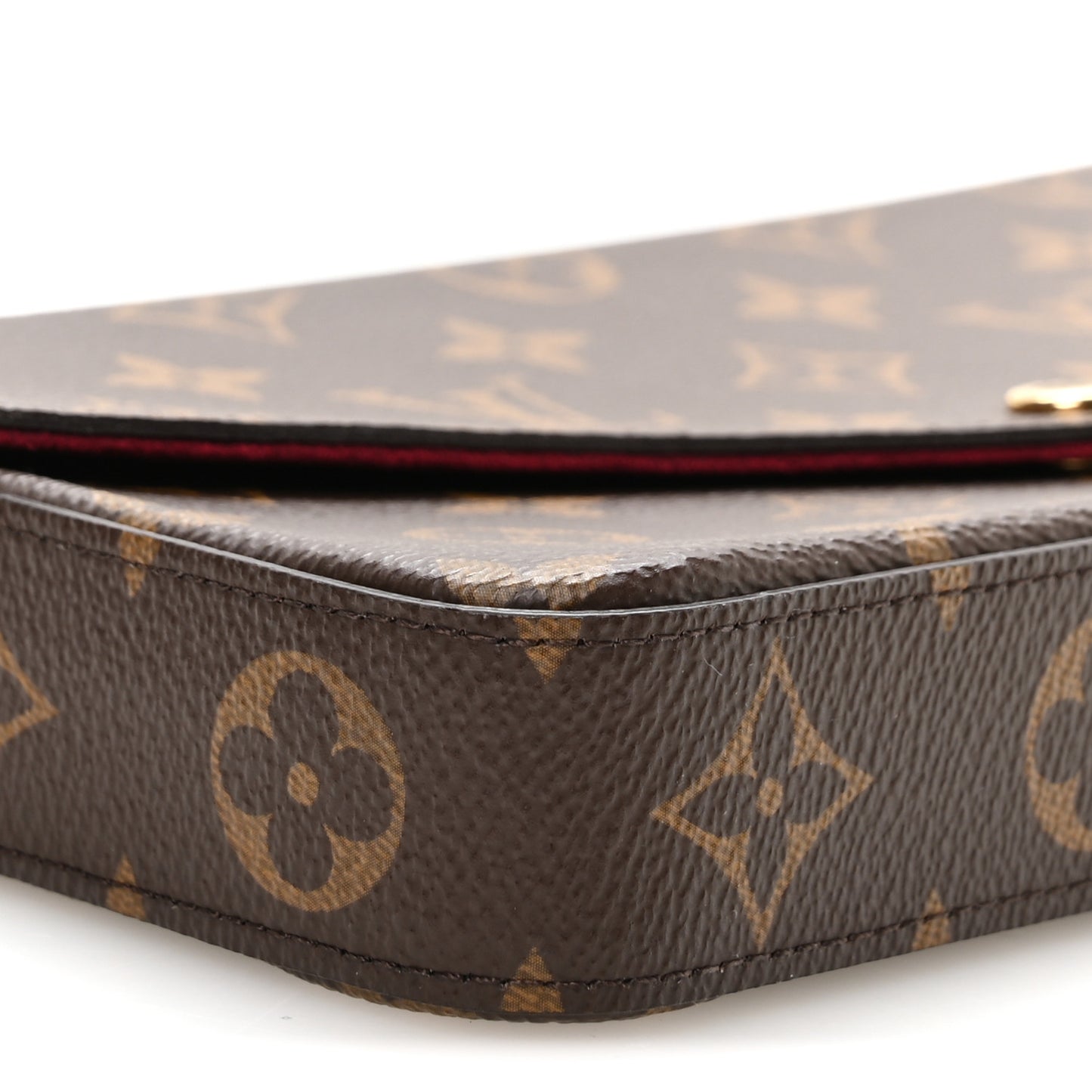 Monogram Pochette Felicie Chain Wallet Fuchsia