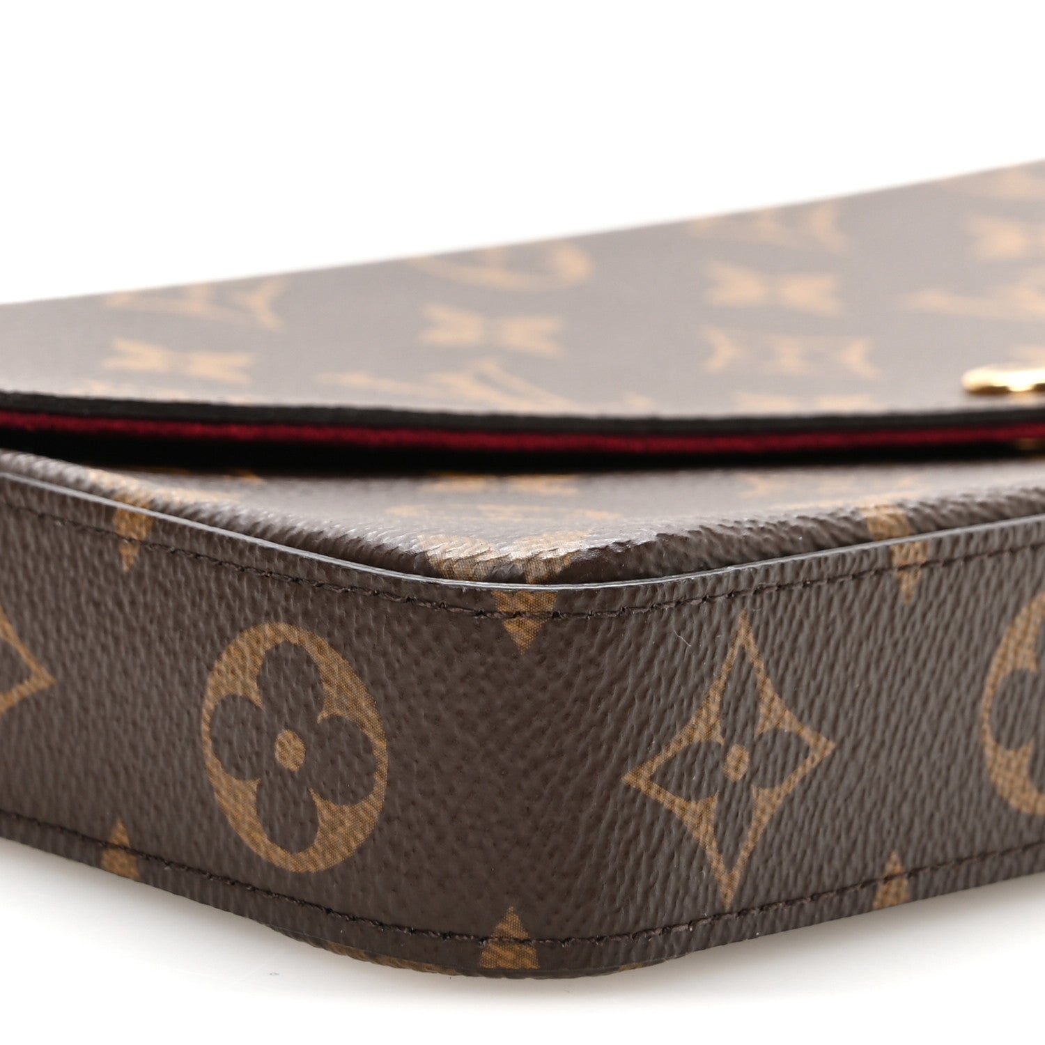 Louis Vuitton Monogram Pochette Felicie Chain Wallet Fuchsia 9 of 10