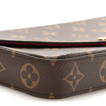 Louis Vuitton Monogram Pochette Felicie Chain Wallet Fuchsia 9 of 10