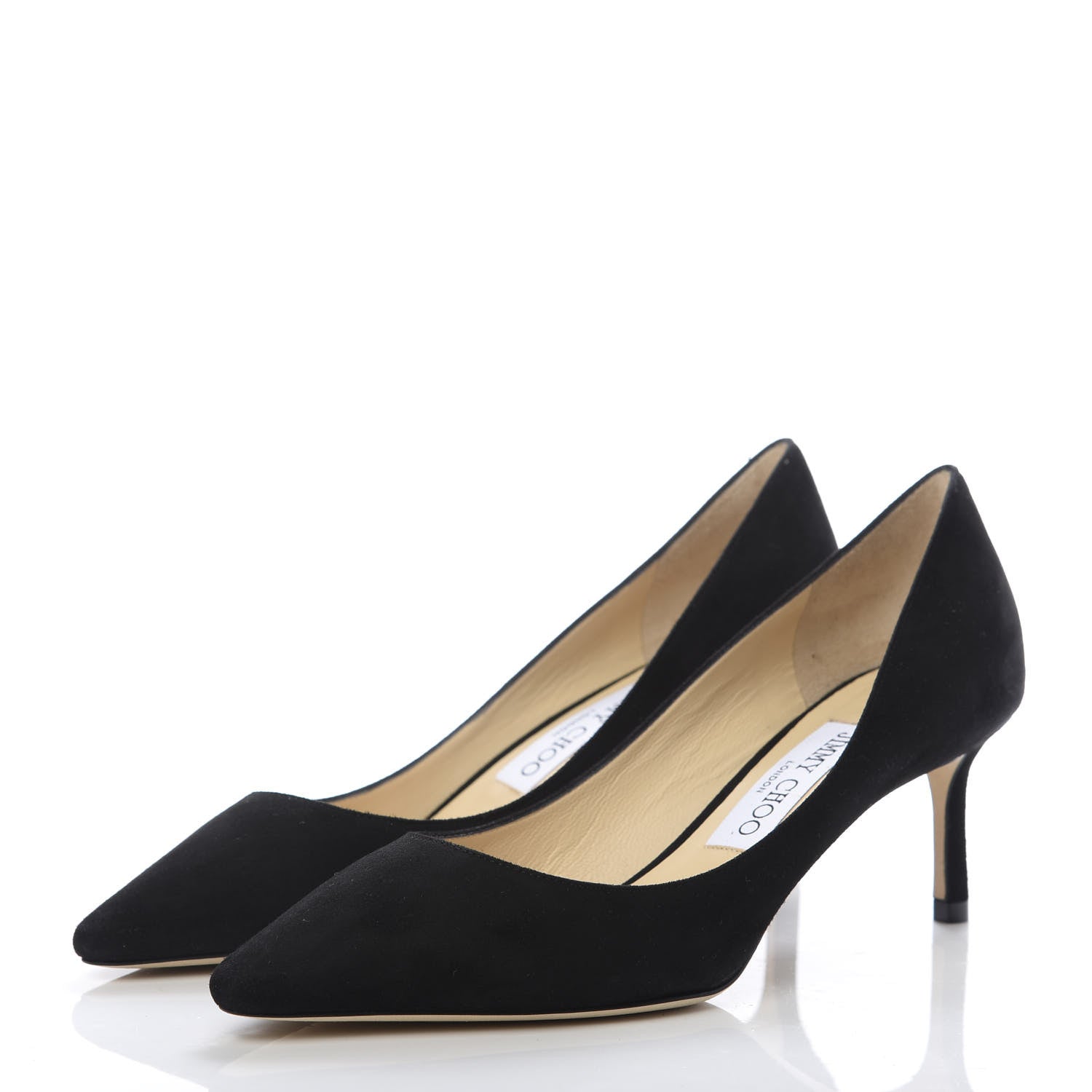 Jimmy Choo Suede Pointy Toe Romy 60 Pumps 36.5 Black 3 of 9