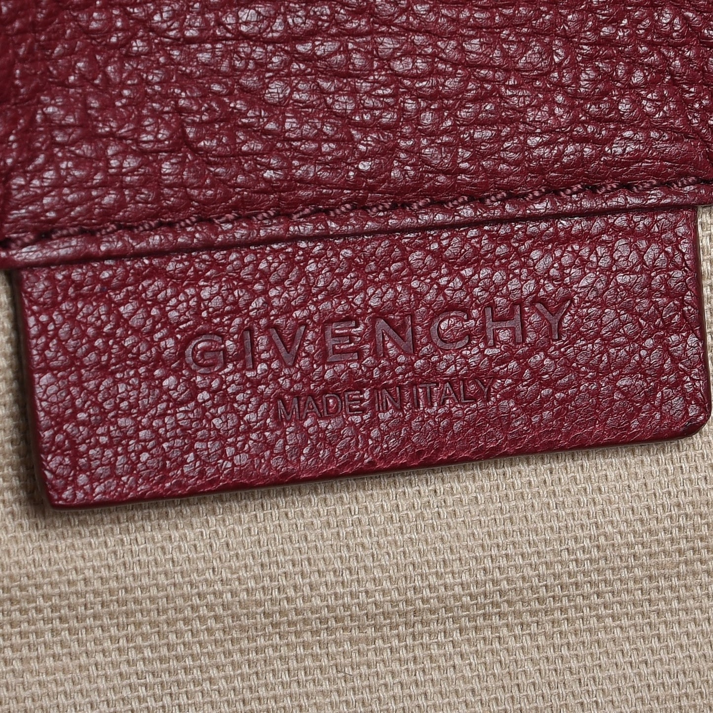 Sugar Goatskin Medium Antigona Envelope Clutch Burgundy