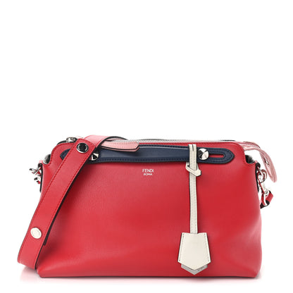 Fendi Vitello Dolce 4 Color Medium By The Way Boston Bag Caipiroska Blue Multicolor 1 of 9