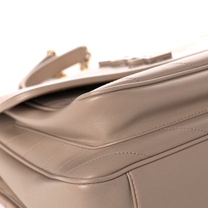 Saint Laurent Lambskin Matelasse Monogram Medium Niki Chain Satchel Dark Beige 11 of 16