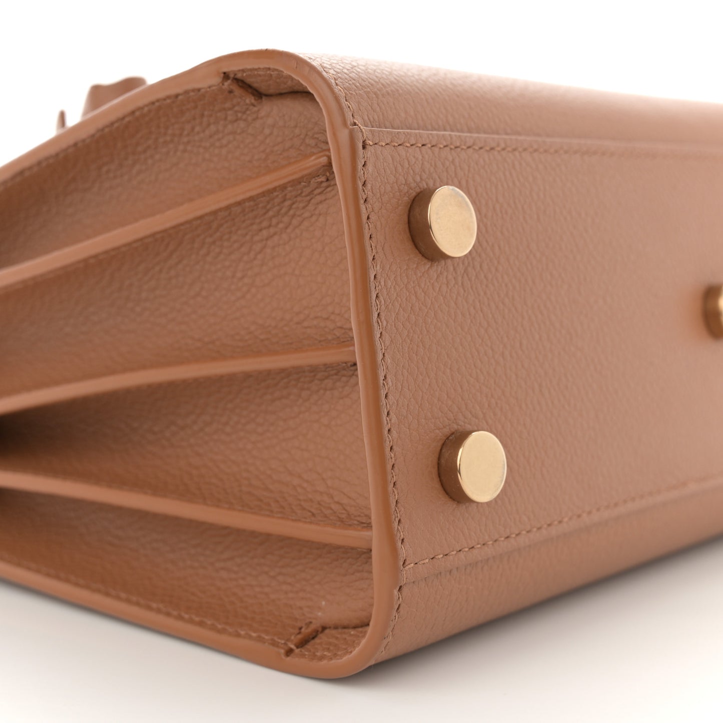 Grained Calfskin Nano Sac De Jour Cinnamon