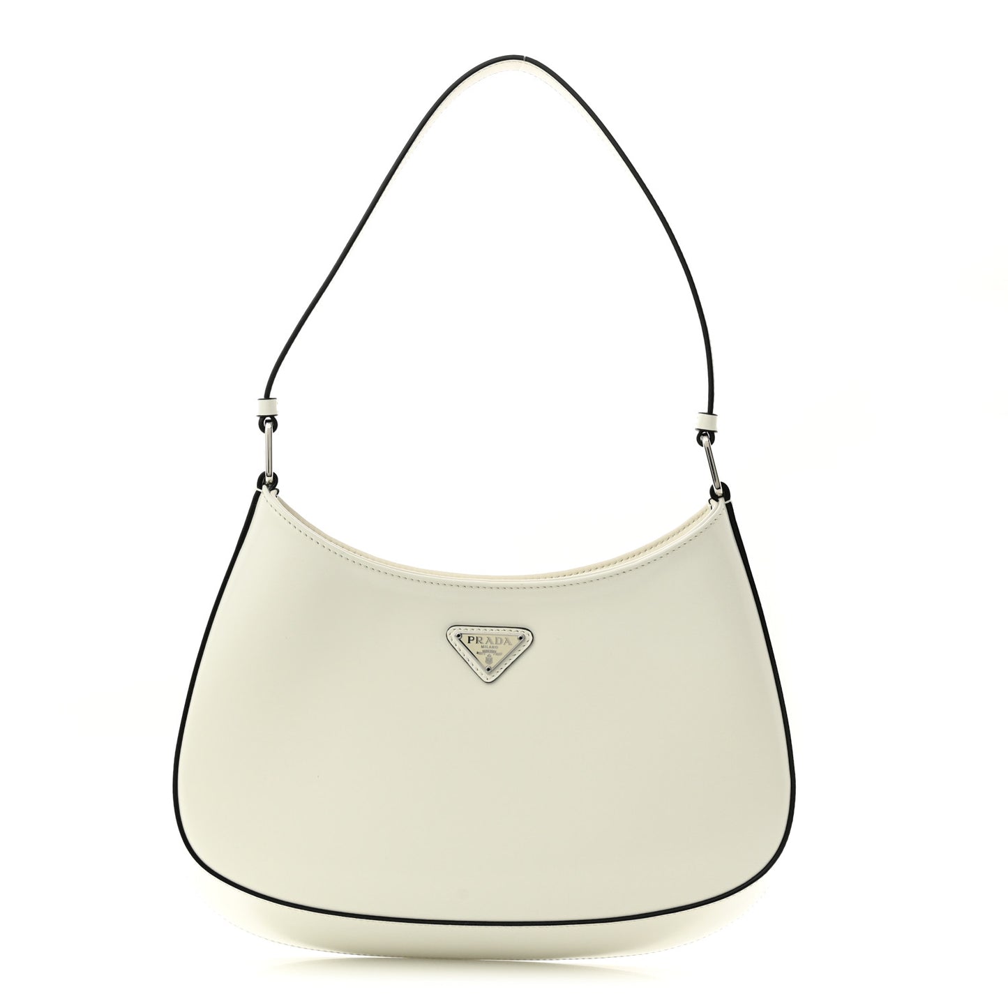 Spazzolato Cleo Shoulder Bag White Black