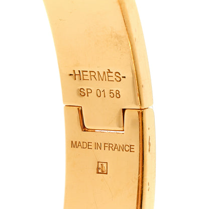 Hermes Enamel Narrow Clic Clac H Bracelet GM Marron Glace 4 of 7