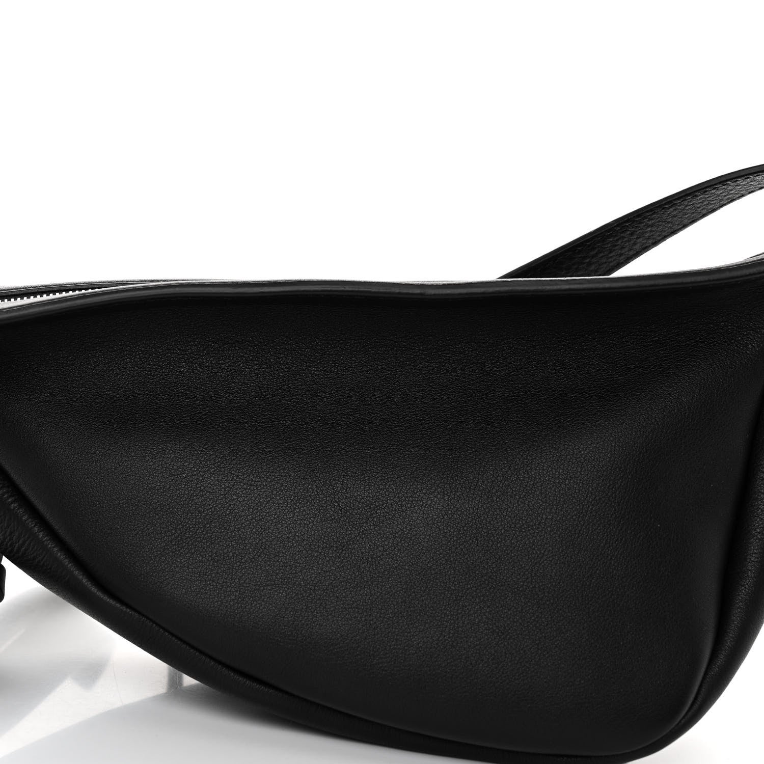 The Row Smooth Calfskin Small Slouchy Banana Bag Black 7 of 9