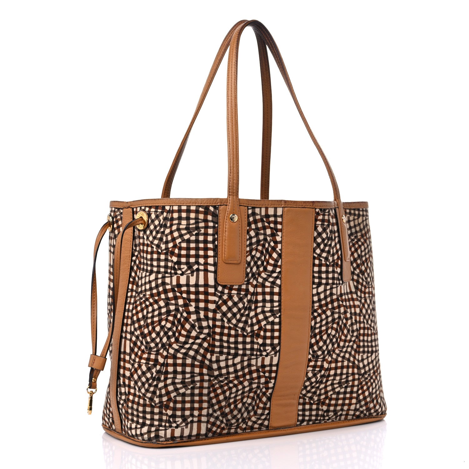 MCM Visetos Medium Liz Reversible Shopper Tote Cognac 11 of 19