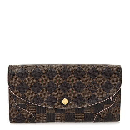 Louis Vuitton Damier Ebene Caissa Wallet Rose Ballerine 1 of 10