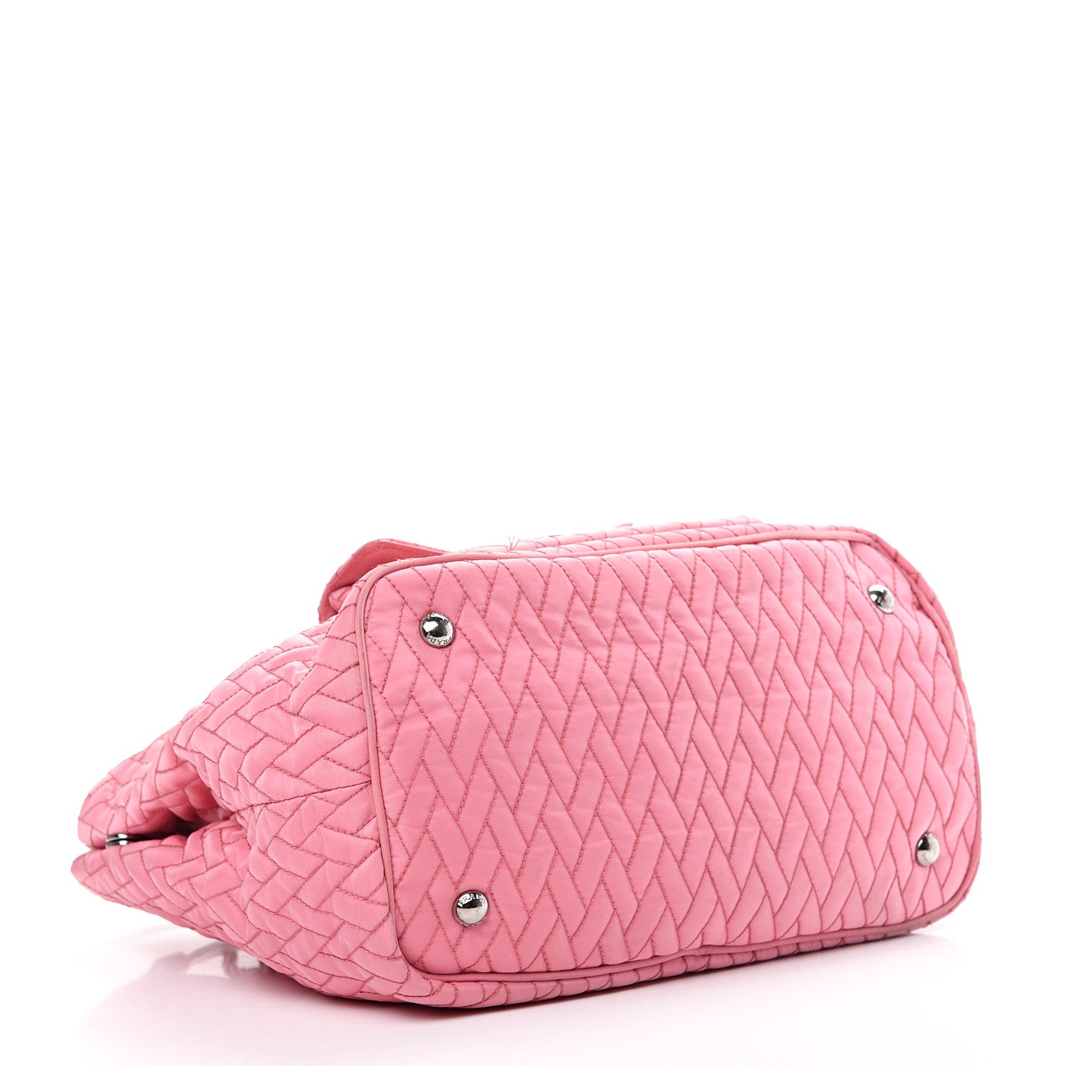 Prada Nylon Tessuto Impuntu Quilted Shoulder Bag Pink 3 of 13