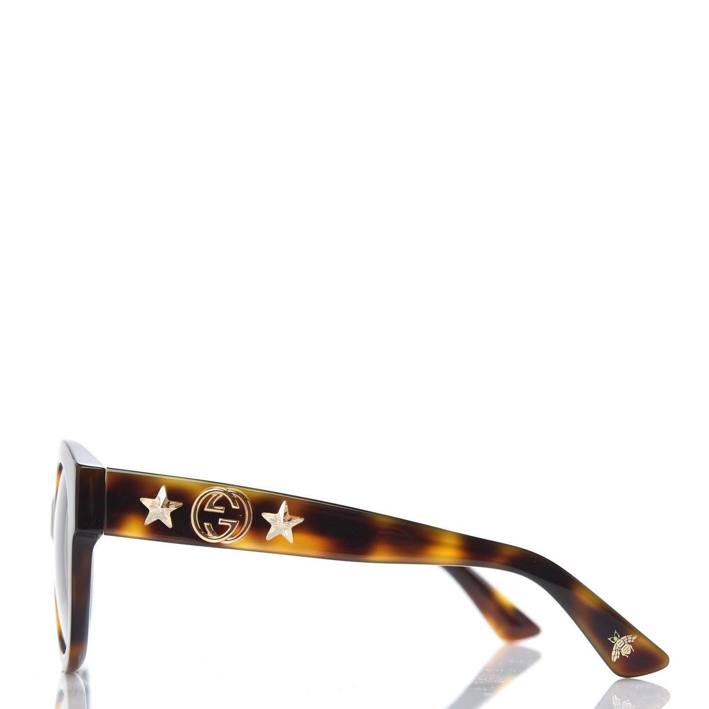 Acetate Round Frame GG Star Sunglasses GG0207S Tortoiseshell