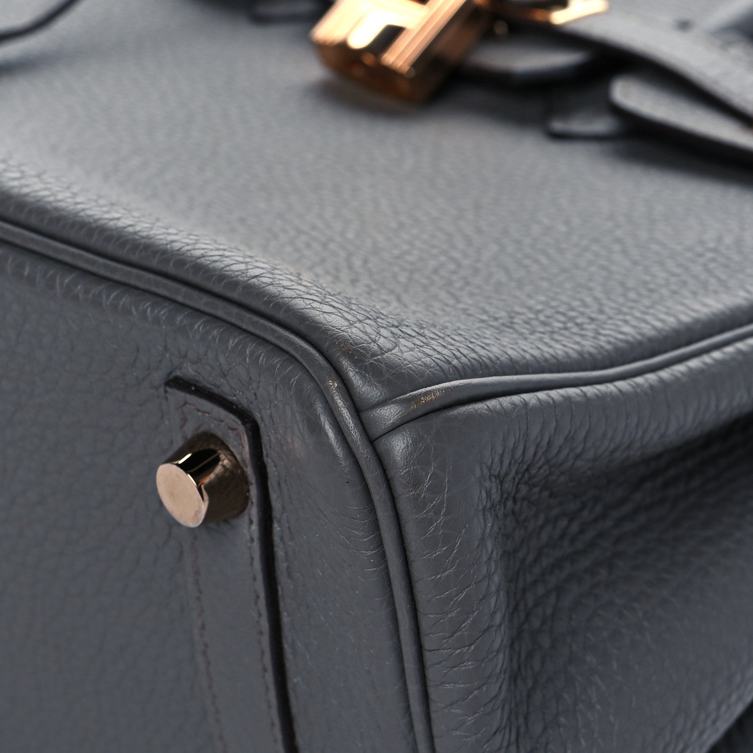 Hermes Togo Birkin 25 Etain 10 of 13