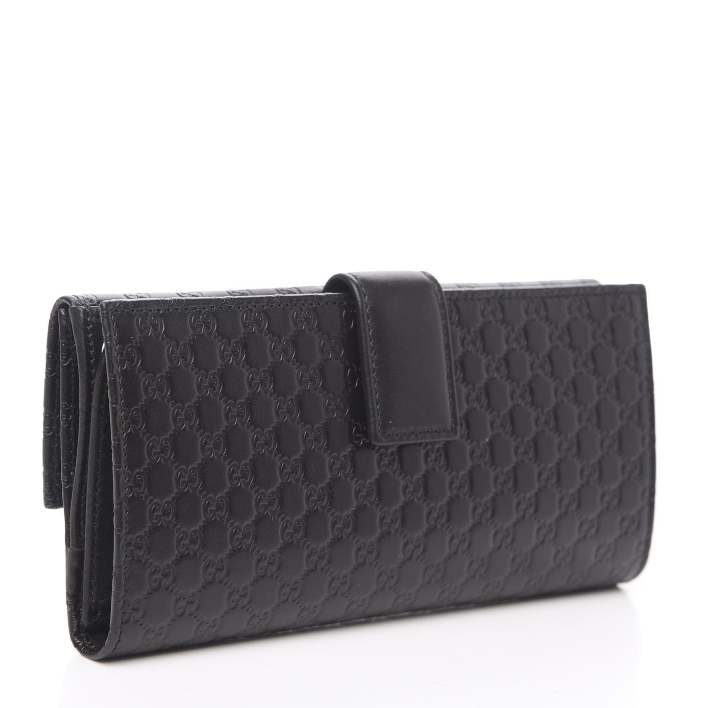 Microguccissima Continental Flap Wallet Black