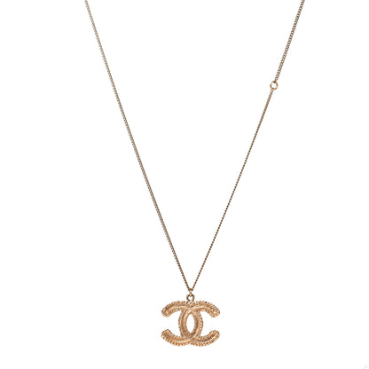 Chanel CC Necklace Matte Gold 1 of 4