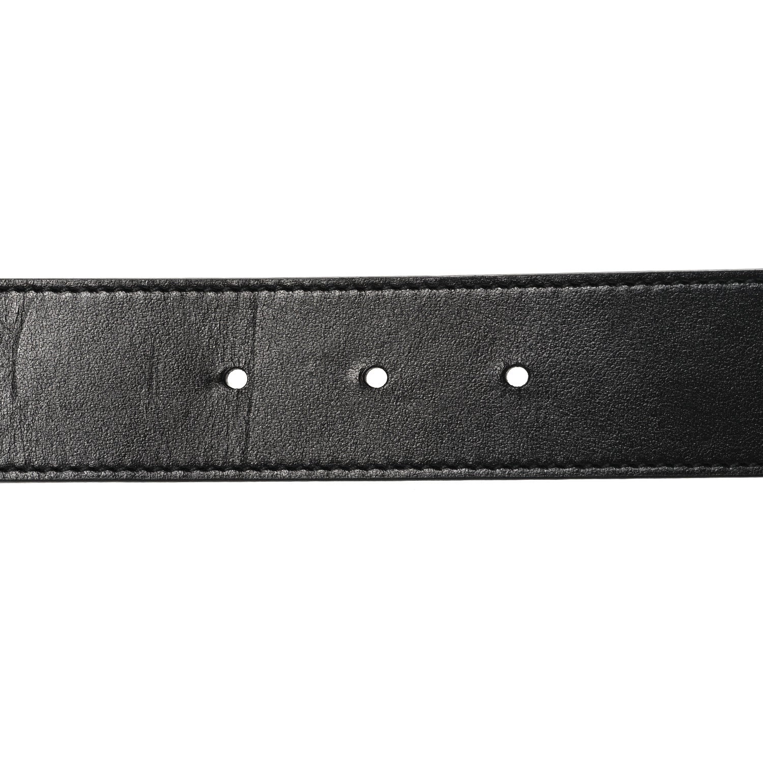Gucci GG Supreme Monogram Plutone Calfskin Double G Reversible 37mm Belt 90 36 Beige Ebony New Acero 4 of 5